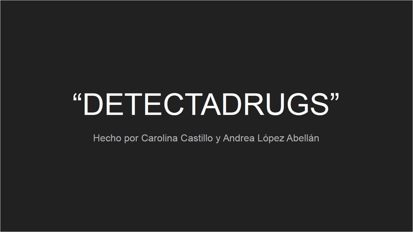 Ver Trabajo presentado DETECTADRUGS