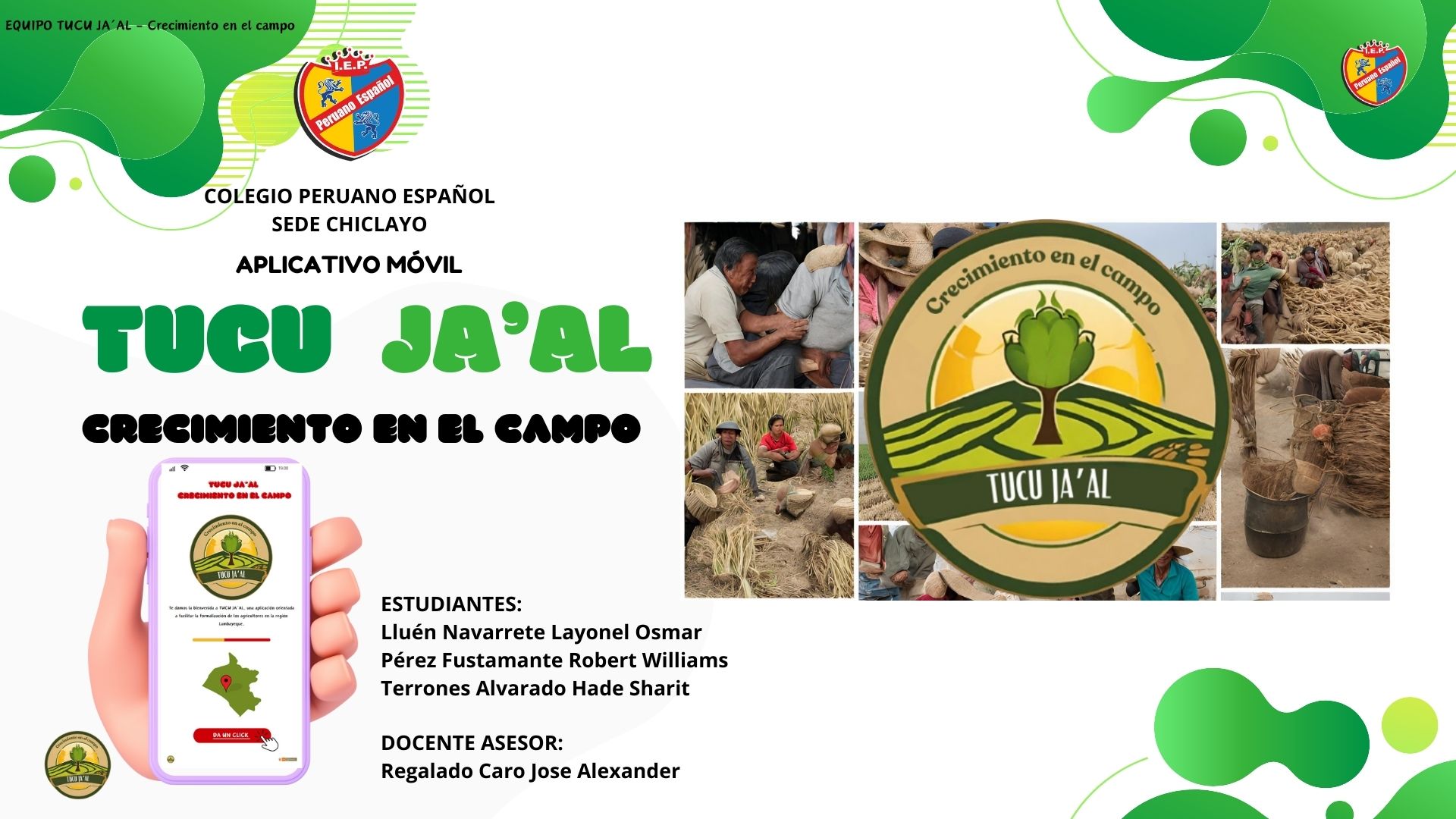 Ver Trabajo presentado TUCU JA AL APP PARA LA FORMALIZACION CAMPESINA