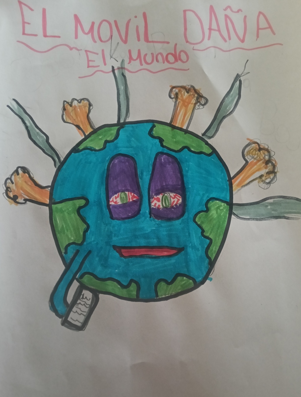 Ver Trabajo presentado El móvil daña el mundo 