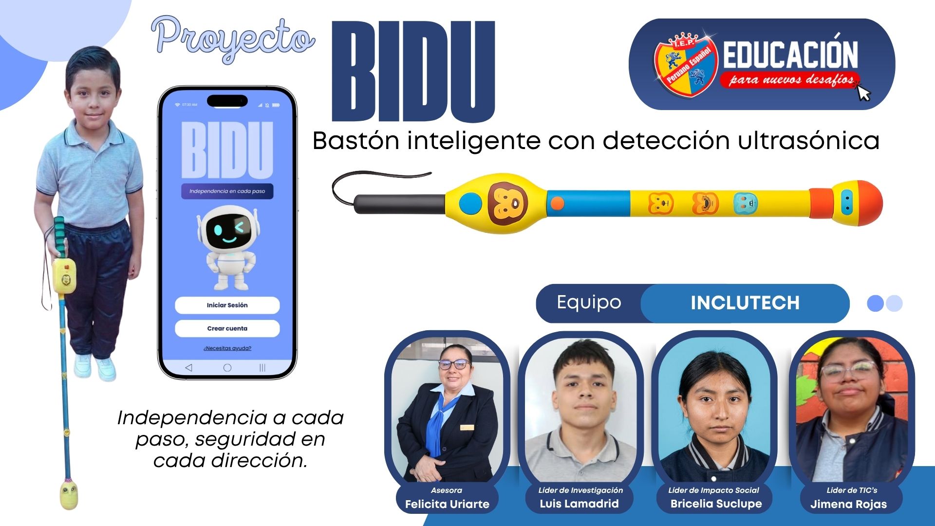 Ver Trabajo presentado BASTON INTELIGENTE CON DETECCION ULTRASONICA ( BIDU)